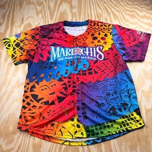 Mariachis de Nuevo Mexico Baseball Jersey XL Multi Papel Picado #25 Success